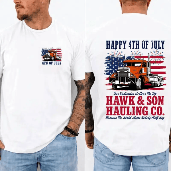 Hawk and Son Over The Top Trucker Version 4th Of July Shirt, Vintage Arm Wrestling Movie Pullover, Classic 80s Graphic Tee