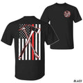 Firefighter Axe Flag T Shirt Navy Blue Fire Dept Graphic Tee Patriotic Thin Red Line Shirt For First Responders And Heroes Gift For Men Classic Cotton