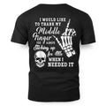 I Would Like To Thank My Middle Finger Skeleton Halloween